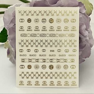 Luxury Designer Logo Fingernail Art Stickers